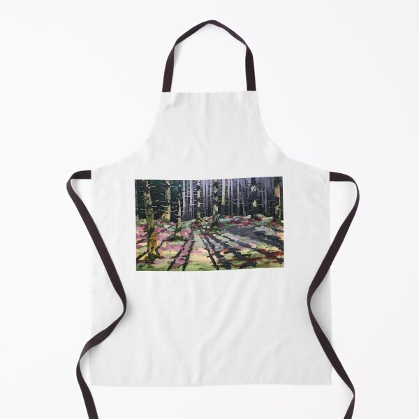 Item preview, Impasto Woodland Clearing Sunlit Pine Trunks designed and sold by MarizsaMoluk.