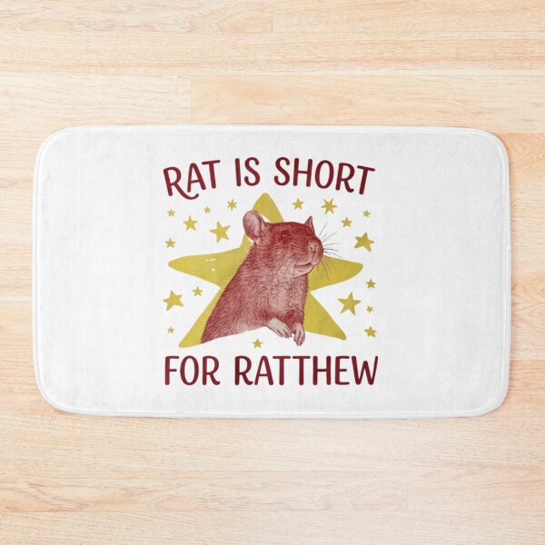 Item preview, Funny Rat Is Short For Ratthew Retro Pet Lover Meme Design designed and sold by MotivaChic.