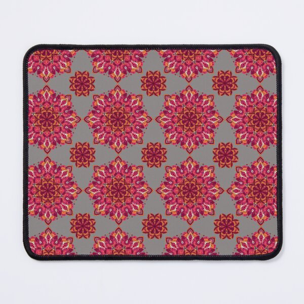 Item preview, Boho Mandala Floral Pattern – Pink & Burgundy Ornamental Folk Art designed and sold by Mousy17.