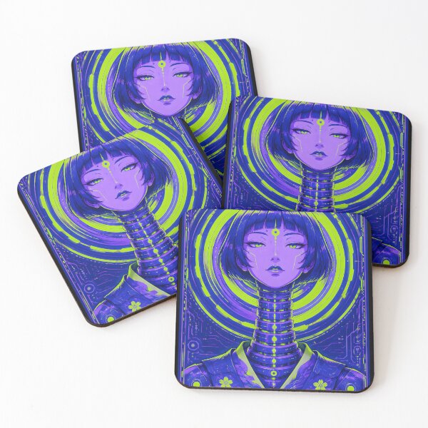 Item preview, Rokurokubi Oracle of the Spiral Circuit – Neon Yokai Anime designed and sold by Apocalyptic Art Studio.