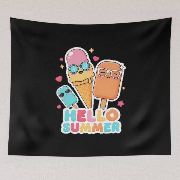 Item preview, Hello Summer Vacation Ice Cream Cute Seasonal for Ice Cream Lovers designed and sold by Redgiant87x.