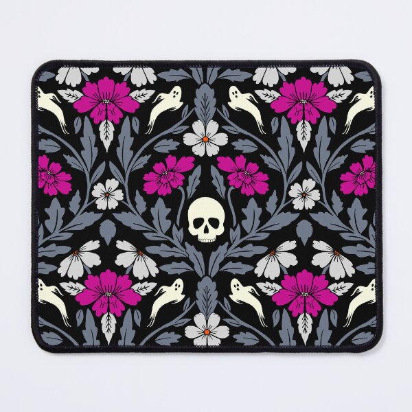 Item preview, Halloween ghost damask in magenta designed and sold by Jennifer Ladd.