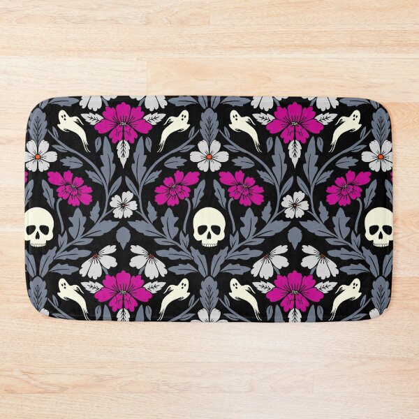 Item preview, Halloween ghost damask in magenta designed and sold by Jennifer Ladd.