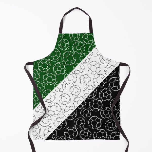 Item preview, Line art soccer balls on angled color blocks - green & black designed and sold by katzdzynes.