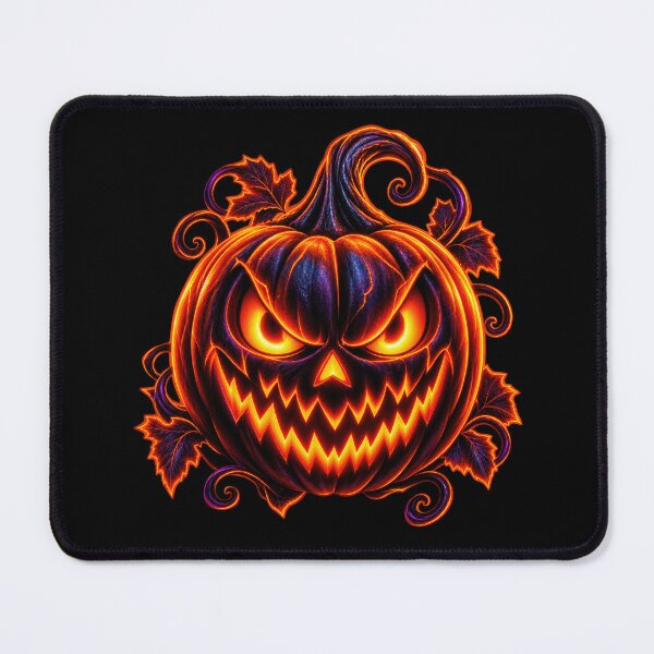 Item preview, Evil Halloween Pumpkin - Glowing Scary Jack o Lantern designed and sold by PlumArtDesign.
