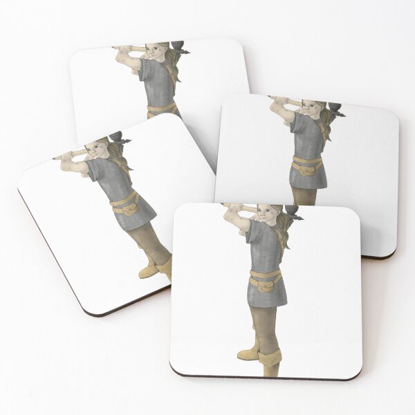 Item preview, Medieval Warrior Girl with Hammer designed and sold by Bywai.