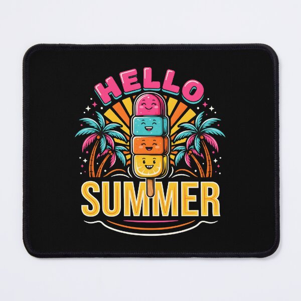 Item preview, Hello Summer Vacation Ice Cream Sunny Holiday Graphic with Frozen Treats designed and sold by Redgiant87x.