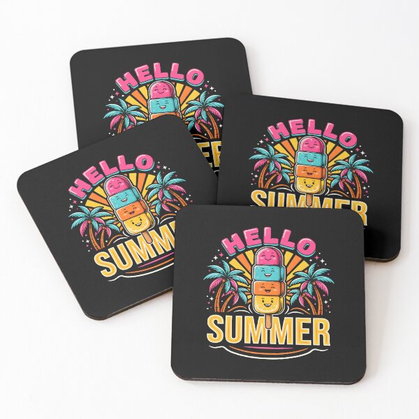 Item preview, Hello Summer Vacation Ice Cream Sunny Holiday Graphic with Frozen Treats designed and sold by Redgiant87x.