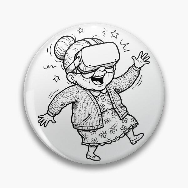 Item preview, Grandma Immersed In VR Experience designed and sold by ThreadRiotTees.