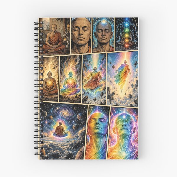 Item preview, Rainbow Body Ascension – Cosmic Monk Meditation Journey designed and sold by SacredLensV.