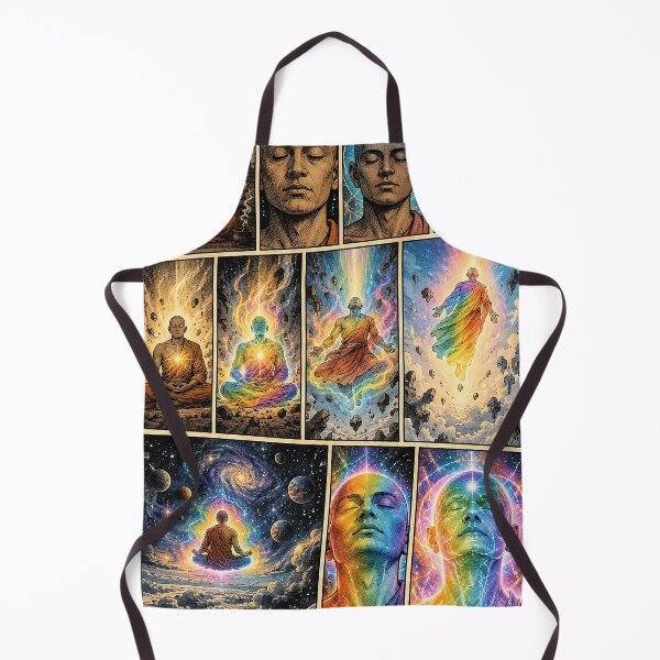 Item preview, Rainbow Body Ascension – Cosmic Monk Meditation Journey designed and sold by SacredLensV.