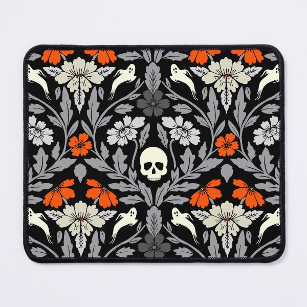 Item preview, Halloween ghost damask in orange designed and sold by Jennifer Ladd.