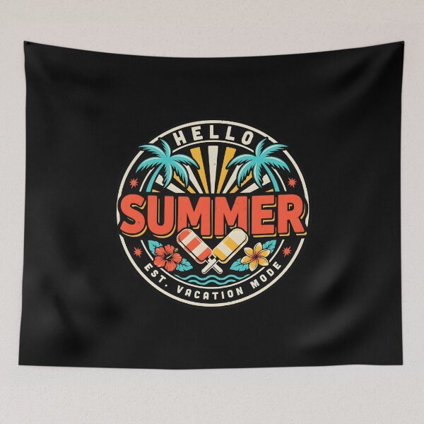 Item preview, Hello Summer Vacation Ice Cream Happy Holiday for Summer Lovers designed and sold by Redgiant87x.
