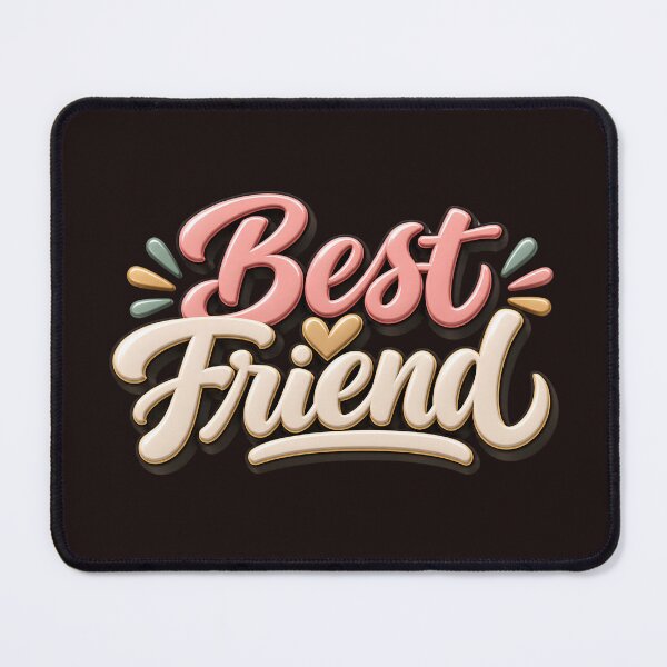 Item preview, Best Friend Retro 3D Bubble Lettering Typography Design designed and sold by WHDProduction45.