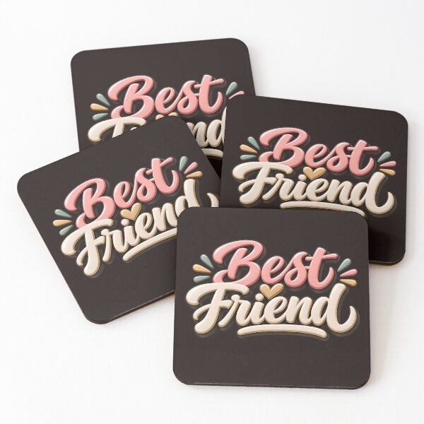 Item preview, Best Friend Retro 3D Bubble Lettering Typography Design designed and sold by WHDProduction45.