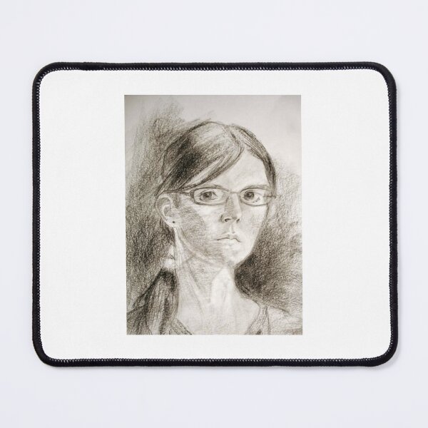Item preview, Portrait Sketch of Woman with Glasses designed and sold by Bywai.