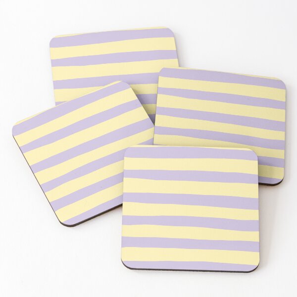 Item preview, Uneven Stripes in Yellow and Lilac designed and sold by LAEC-Shop.