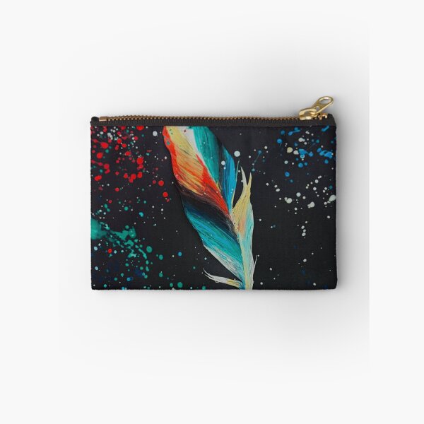 Item preview, Vibrant Acrylic Feather Splatter Black designed and sold by JeraldChieftain.