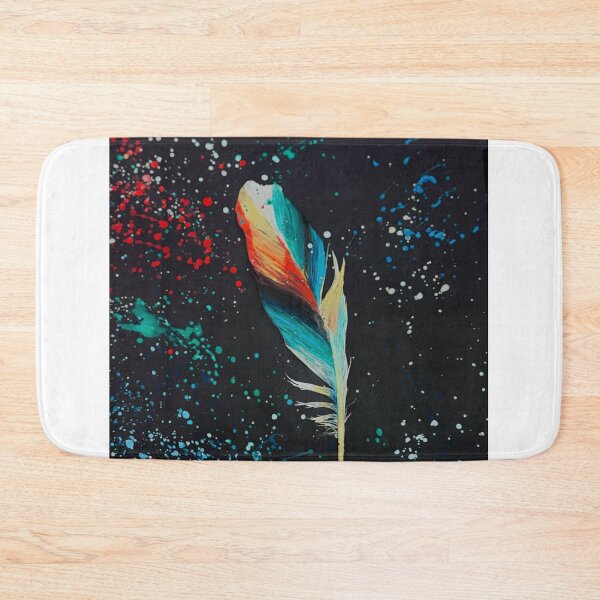 Item preview, Vibrant Acrylic Feather Splatter Black designed and sold by JeraldChieftain.