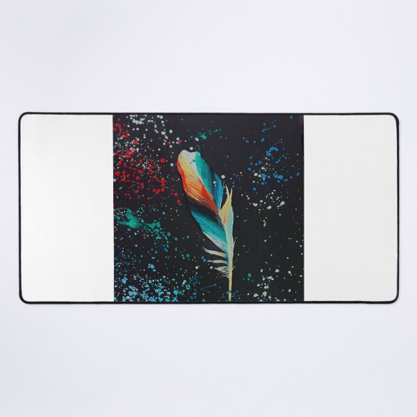 Item preview, Vibrant Acrylic Feather Splatter Black designed and sold by JeraldChieftain.