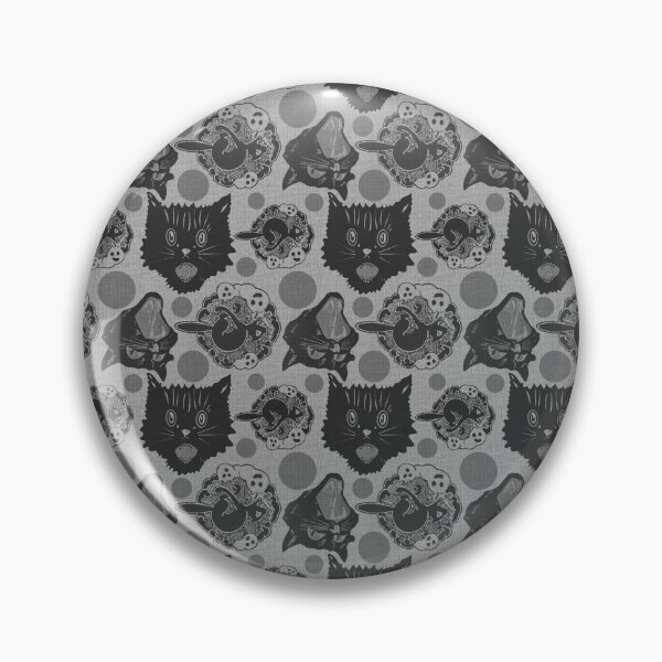 Item preview, Vintage Halloween Cat Pattern Black and Gray designed and sold by AKateWillett.