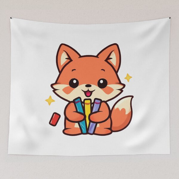Item preview, Fox with Markers designed and sold by foryouandyours.
