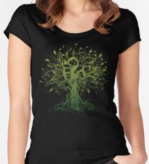 Meditate, Meditation, Spiritual Tree Yoga T-Shirt Women's Fitted Scoop T-Shirt