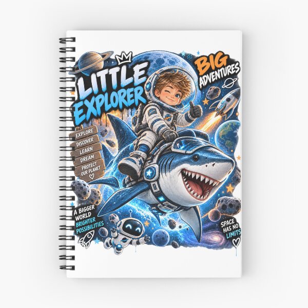 Item preview, Space Shark Adventure Boy designed and sold by MONIKA08 DESIGN.
