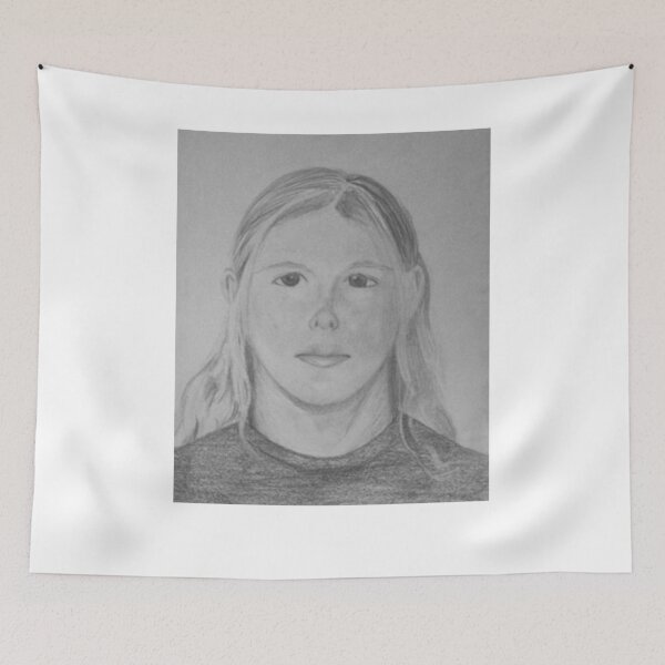 Item preview, Long Haired Youth Pencil Portrait designed and sold by Bywai.