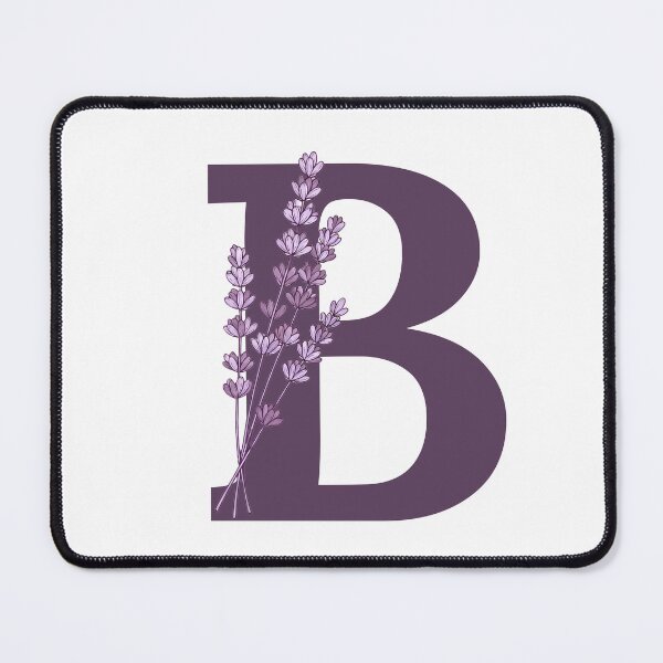 Item preview, Purple Letter B With Lavender Flowers designed and sold by ITCHAWAWAA.