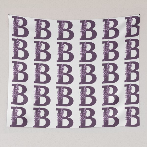 Item preview, Purple Letter B With Lavender Flowers designed and sold by ITCHAWAWAA.