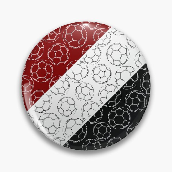 Item preview, Line art soccer balls on angled color blocks - maroon & black  designed and sold by katzdzynes.