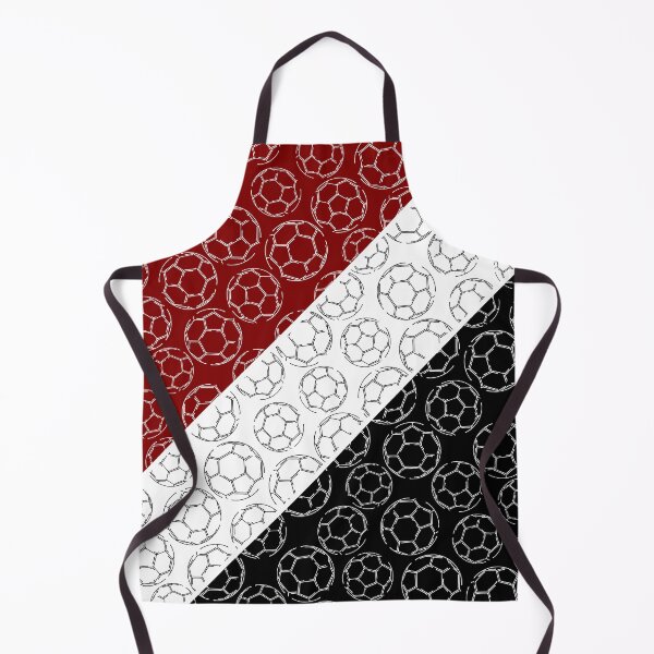 Item preview, Line art soccer balls on angled color blocks - maroon & black designed and sold by katzdzynes.