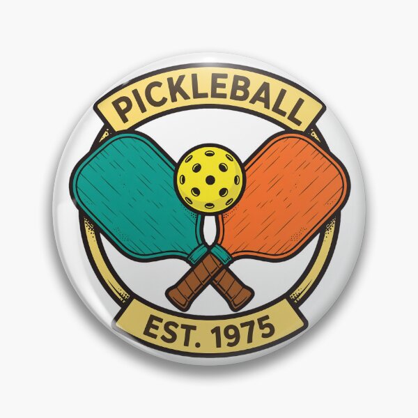 Item preview, Retro Pickleball EST 1975 Crossed Paddles Vintage Badge designed and sold by ItsTheBeaz.