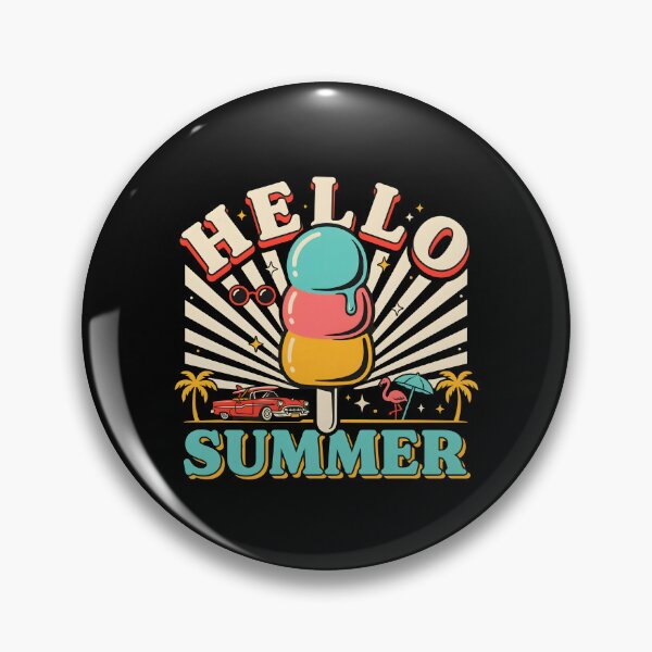 Item preview, Hello Summer Vacation Ice Cream Retro Summer Holiday Aesthetic designed and sold by Redgiant87x.