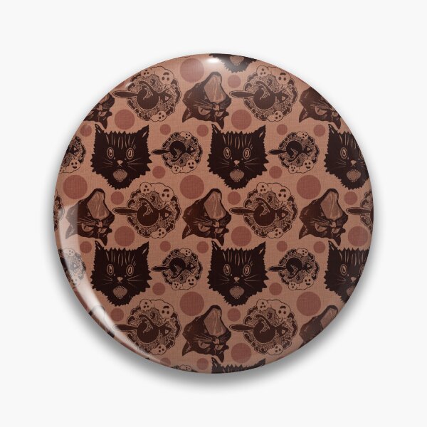 Item preview, Vintage Halloween Cat Pattern Clay and Black designed and sold by AKateWillett.