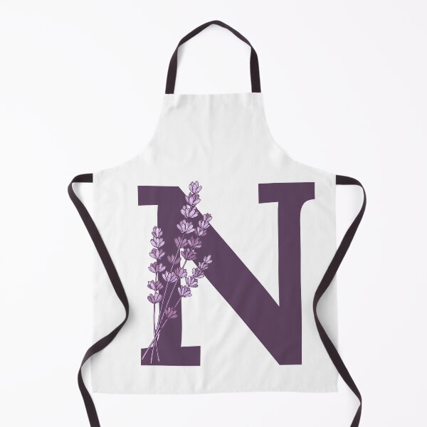 Item preview, Purple Letter N With Lavender Flowers designed and sold by ITCHAWAWAA.