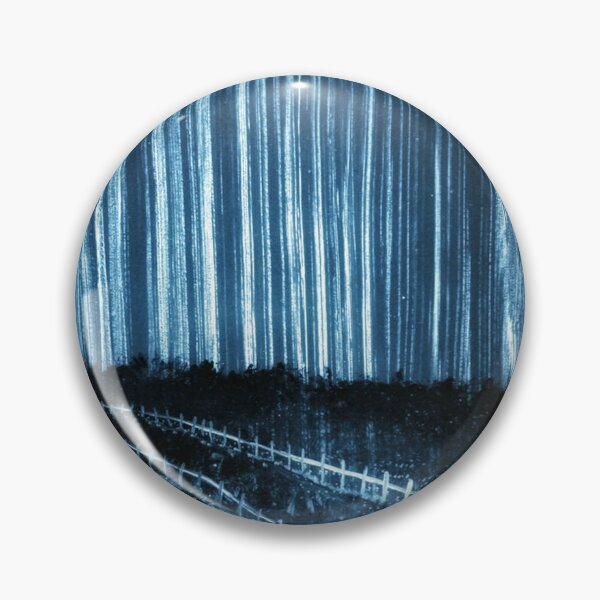 Item preview, Cyanotype Style Fence Country Road Star Trails designed and sold by MarizsaMoluk.