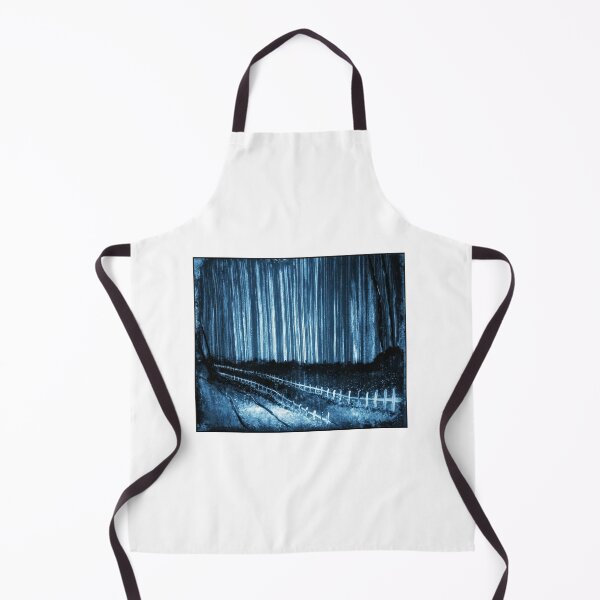 Item preview, Cyanotype Style Fence Country Road Star Trails designed and sold by MarizsaMoluk.