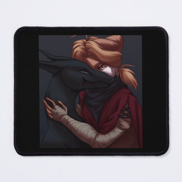 Item preview, Fierce Companionship: Warrior Embracing a Dark Creature designed and sold by Fibi-studio.