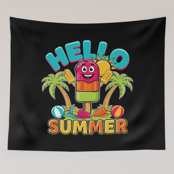 Item preview, Hello Summer Vacation Ice Cream Cute Summer Holiday for Ice Cream Lovers designed and sold by Redgiant87x.