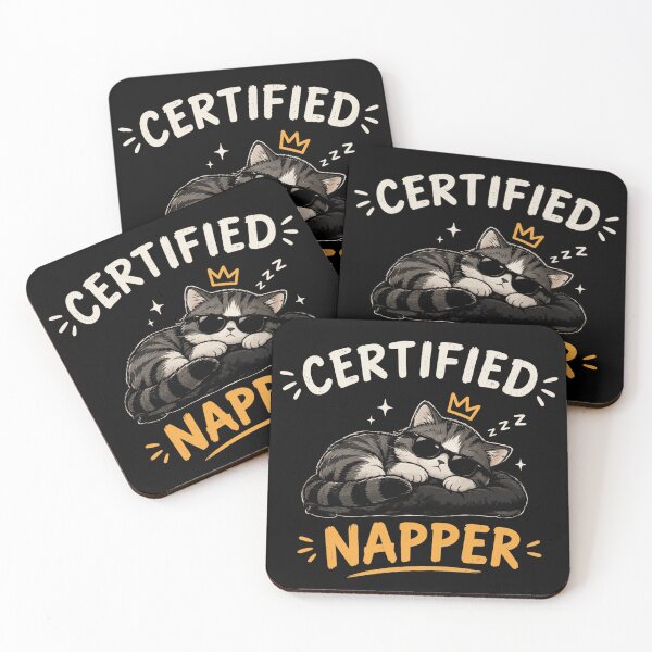 Item preview, Certified Napper Funny Sleeping Cat designed and sold by JalwaWear.