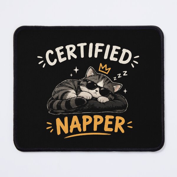 Item preview, Certified Napper Funny Sleeping Cat designed and sold by JalwaWear.