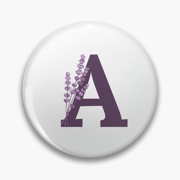 Item preview,  Purple Letter A With Lavender Flowers designed and sold by ITCHAWAWAA.