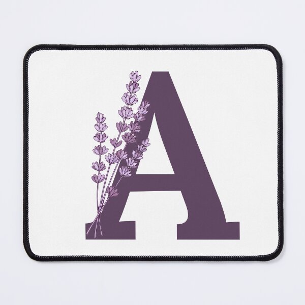 Item preview,  Purple Letter A With Lavender Flowers designed and sold by ITCHAWAWAA.