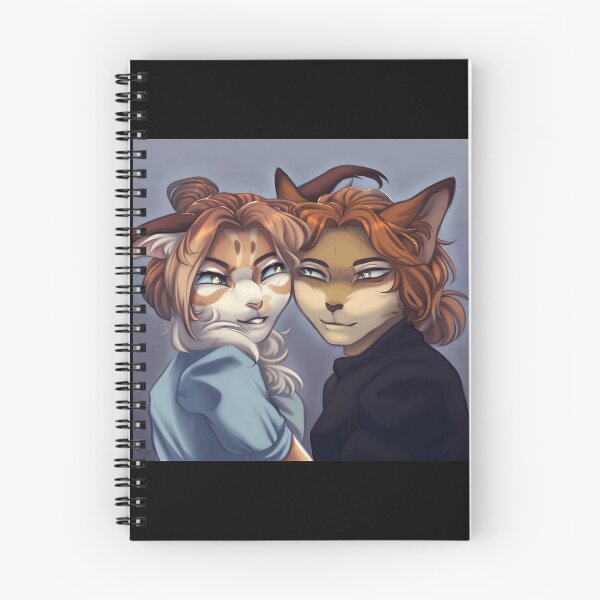 Item preview, Feline Couple Portrait Art designed and sold by Fibi-studio.