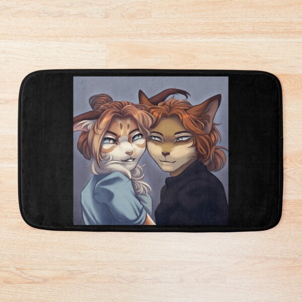 Item preview, Feline Couple Portrait Art designed and sold by Fibi-studio.