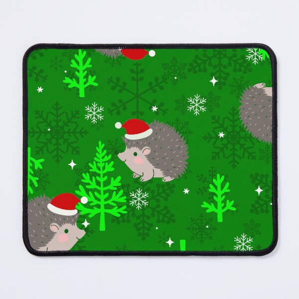 Item preview, christmas tree santa hedgehog snowflake green designed and sold by Gossip Rag.