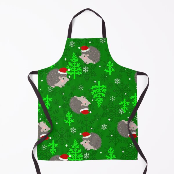 Item preview, christmas tree santa hedgehog snowflake green designed and sold by Gossip Rag.