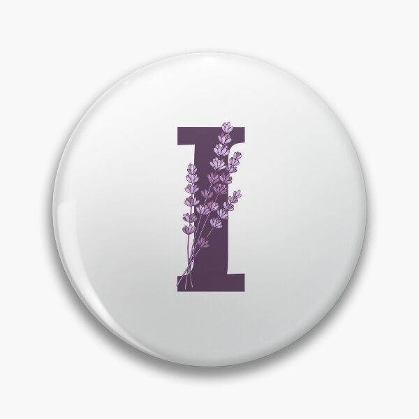 Item preview, Purple Letter I With Lavender Flowers designed and sold by ITCHAWAWAA.